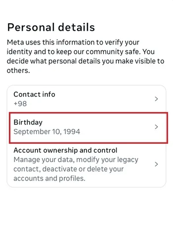 Birthday اینستاگرام