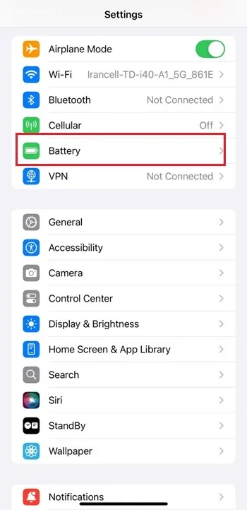 ارور Unverified باتری آیفون