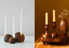 جا شمعی چوبی مدرن