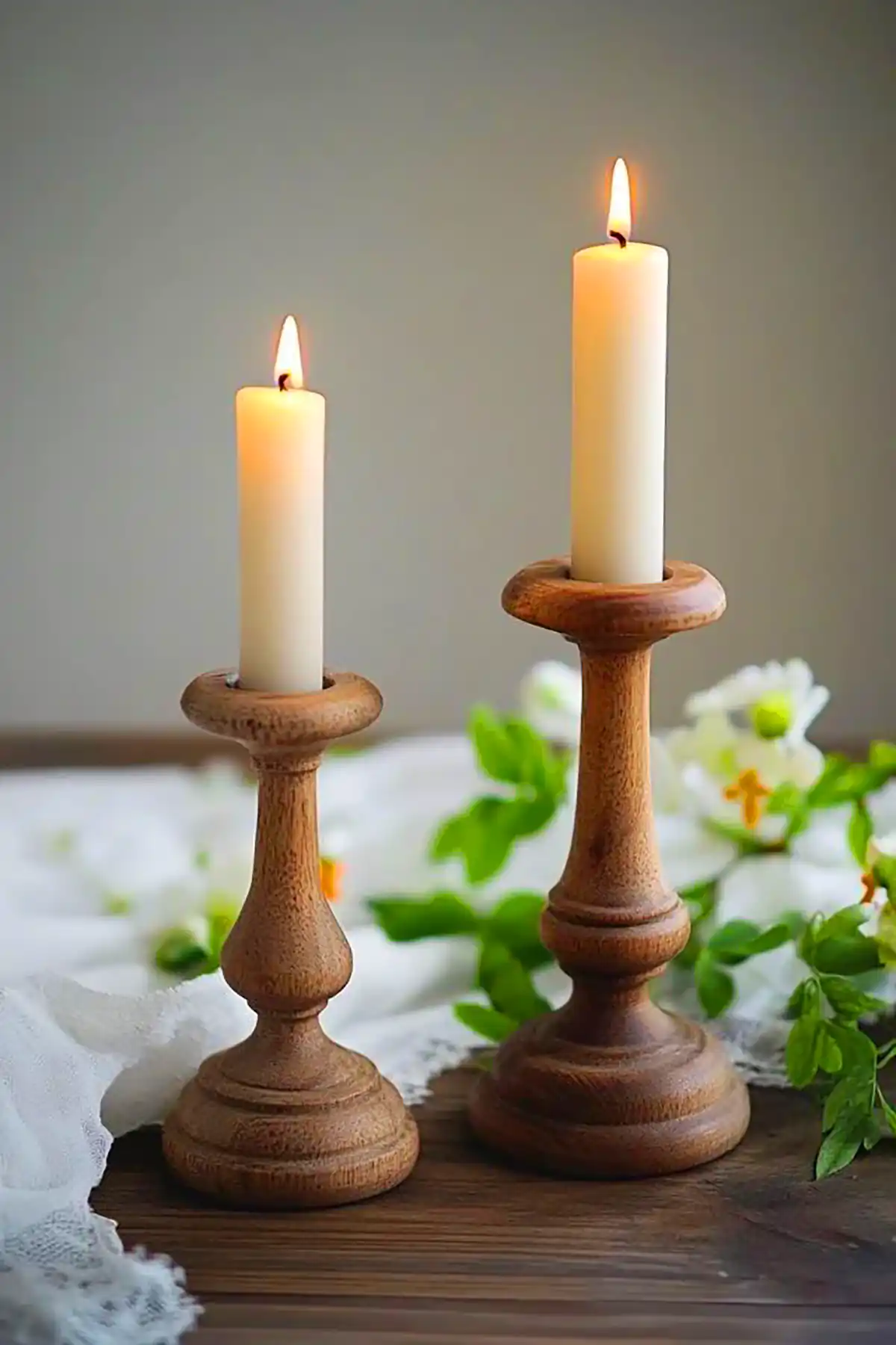 جا شمعی چوبی مدرن
