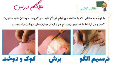 جواب فعالیت کلاسی صفحه 22 کار و فناوری ششم