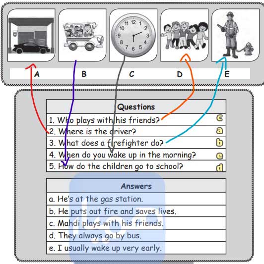 جواب صفحه 59 کتاب کار زبان نهم