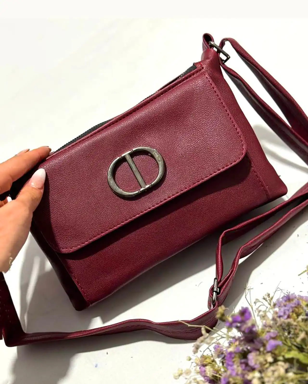 کیف دستی زرشکی ترند