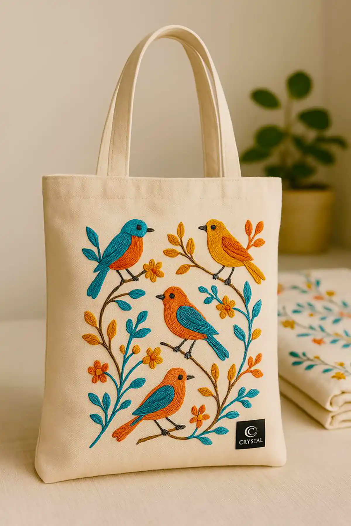 کیف پارچه ای گلدوزی شده زیبا