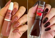لاک ژل زیبا و ساده دخترانه