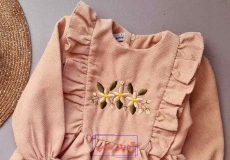 آموزش گلدوزی با دست روی لباس کودک