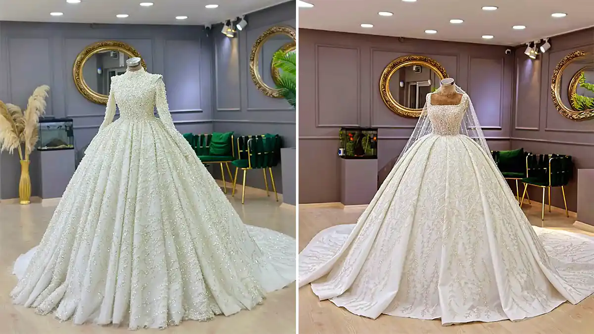 لباس عروس پف دار زیبا