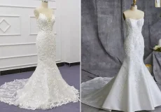 لباس عروس شیک دنباله دار