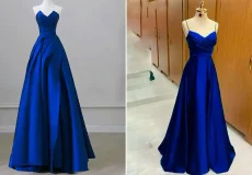لباس مجلسی آبی کاربنی