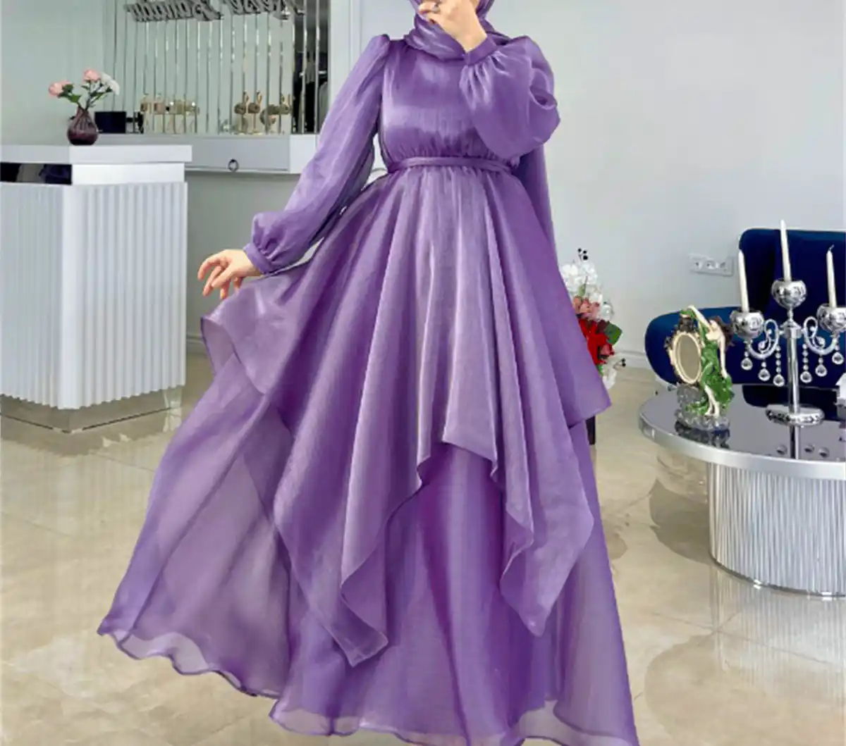 لباس ساده مجلسی پوشیده