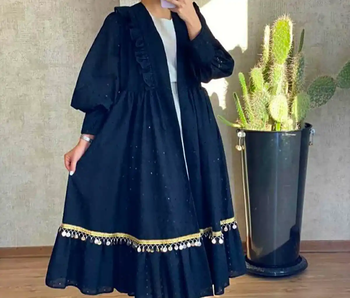 مانتو بلند چین دار شیک