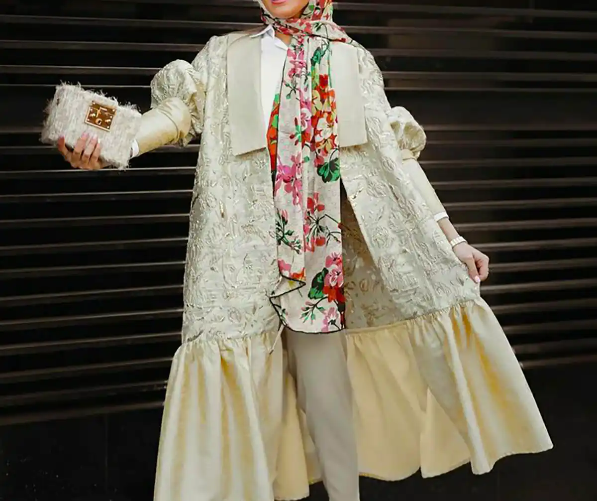 مانتو بلند چین دار شیک