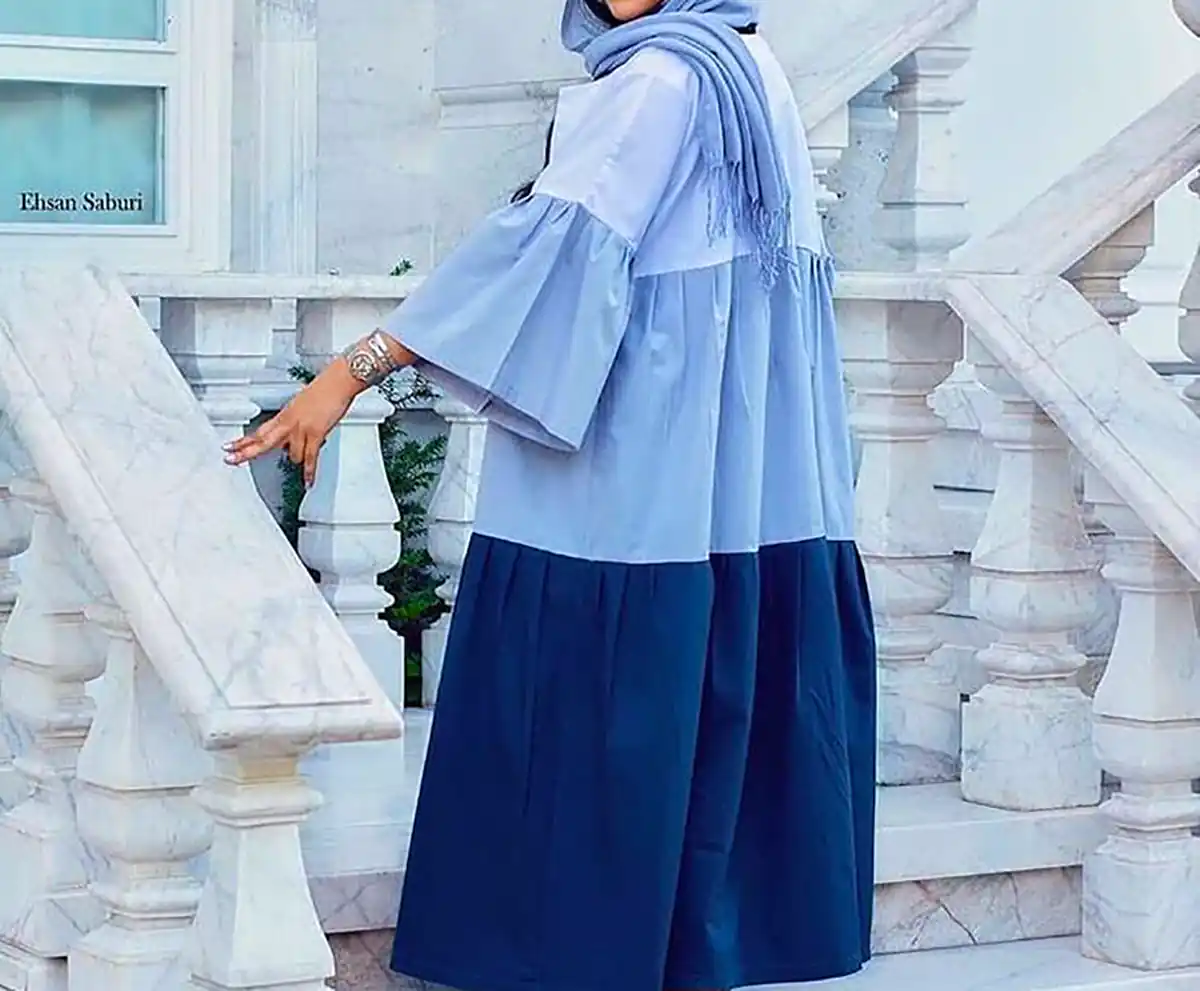 مانتو بلند چین دار شیک