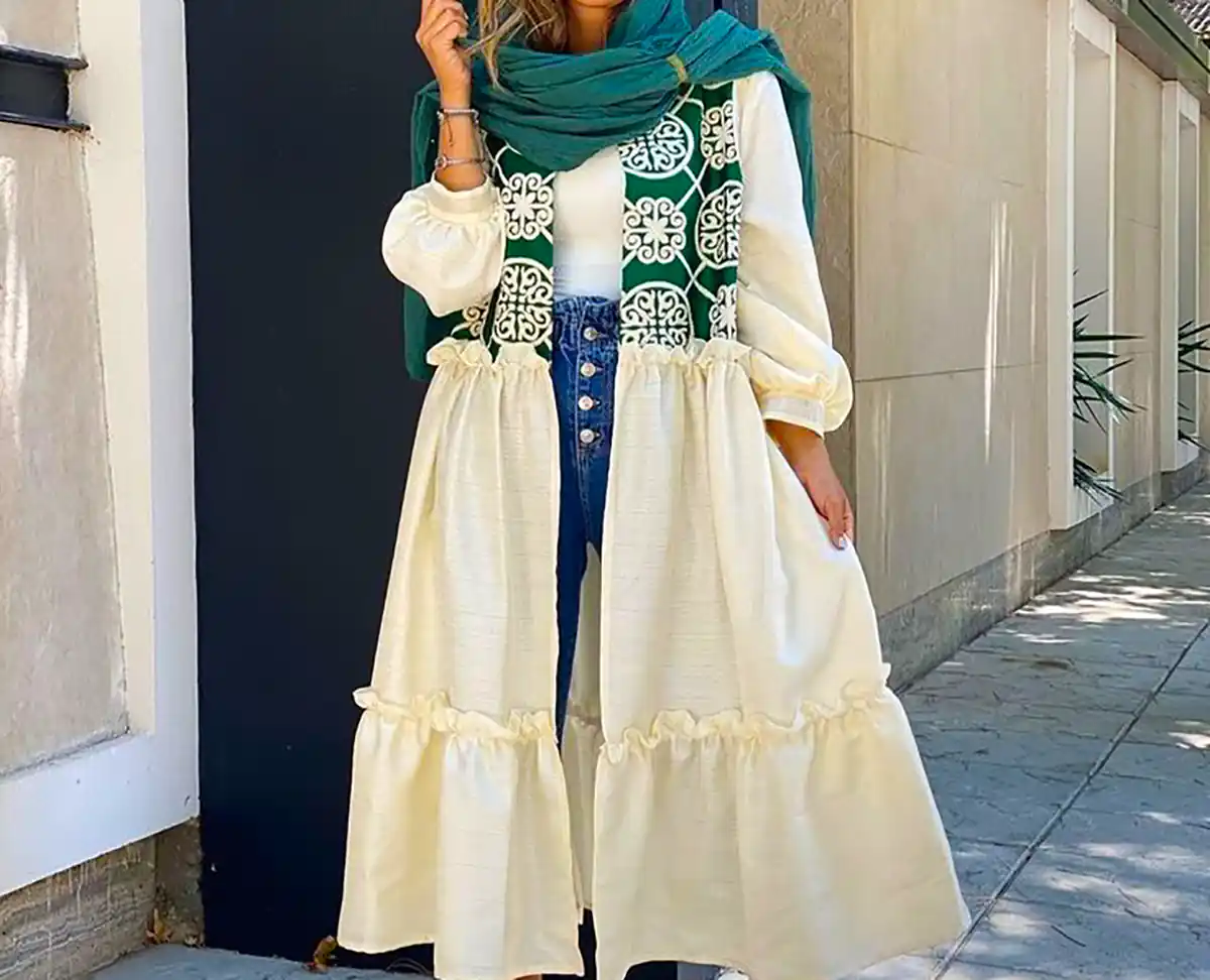 مانتو فری سایز زنانه جذاب