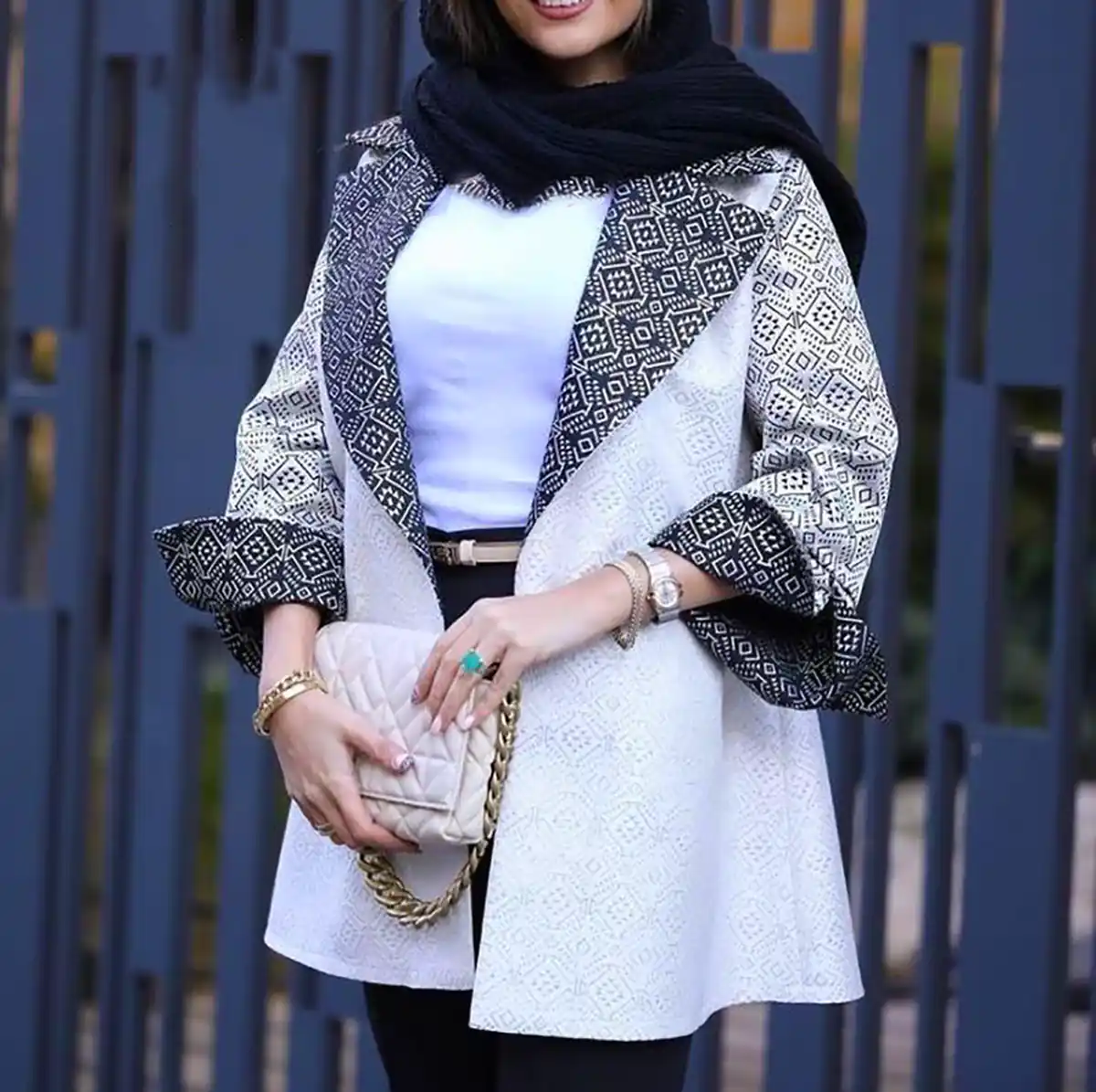 مانتو ژاکارد شیک زنانه