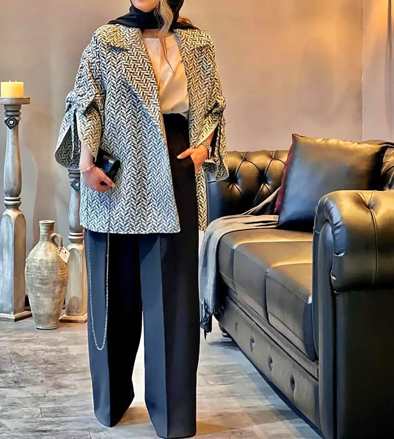 مانتو ضخیم پاییزی شیک