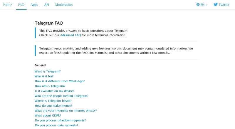 سوالات متداول تلگرام ربات پشتیبانی آنلاین تلگرام