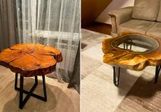 میز جلو مبلی چوبی مدرن
