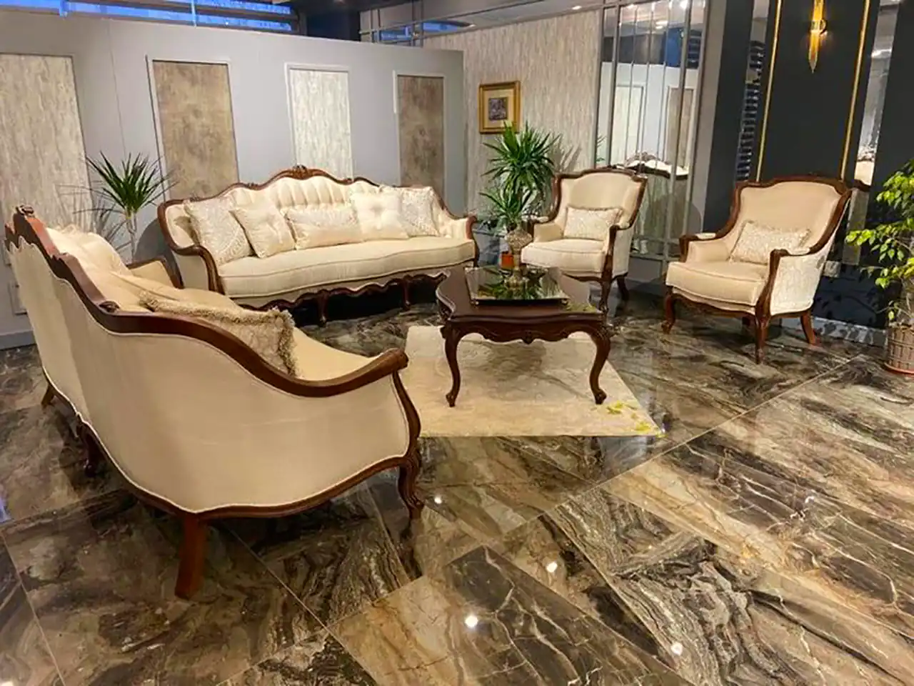 مبلمان کرمی ترند و شیک