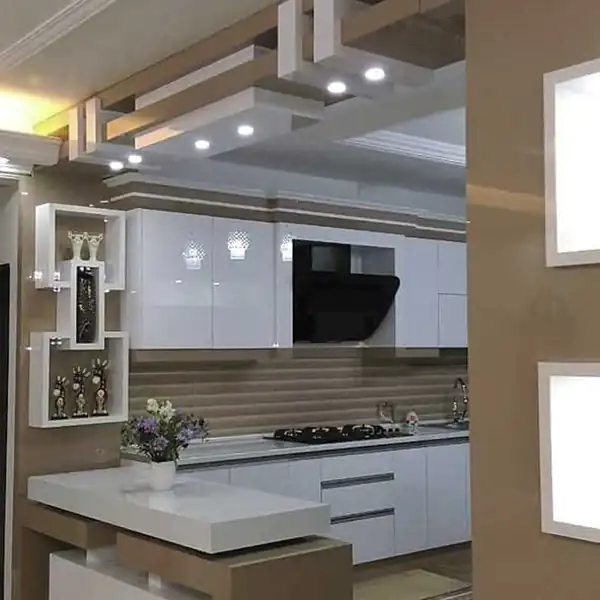 مدل آشپزخانه ترکیبی از طراحی مدرن، کاربردی و زیبایی که ترند شدن