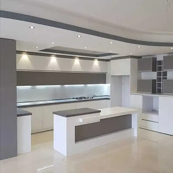 مدل آشپزخانه ترکیبی از طراحی مدرن، کاربردی و زیبایی که ترند شدن