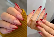 مدل ناخن فرنچ قرمز