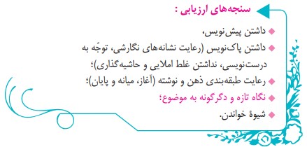 جواب نتیجه برسی و داوری صفحه 93 درس هشتم نگارش هشتم