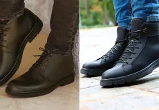 نیم بوت چرم مردانه