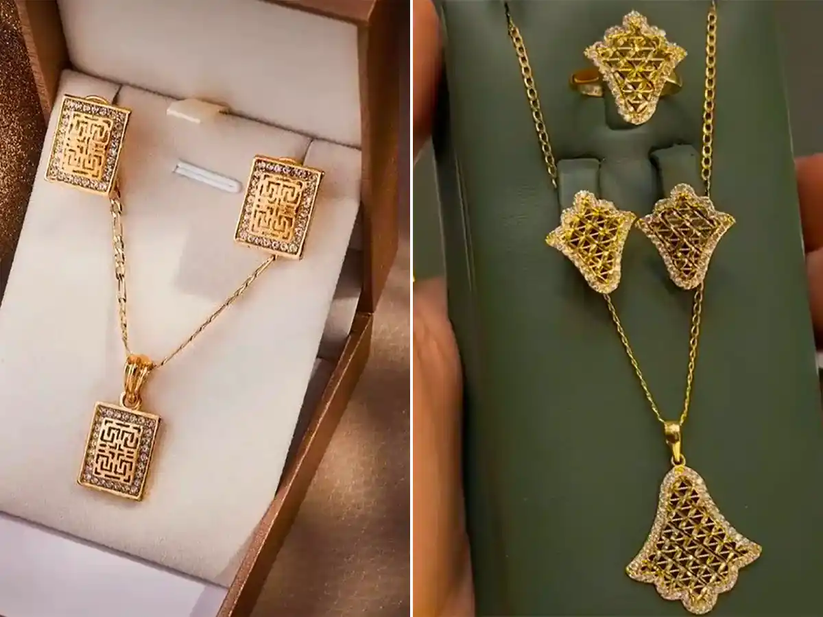 نیم ست طلا جذاب و لاکچری