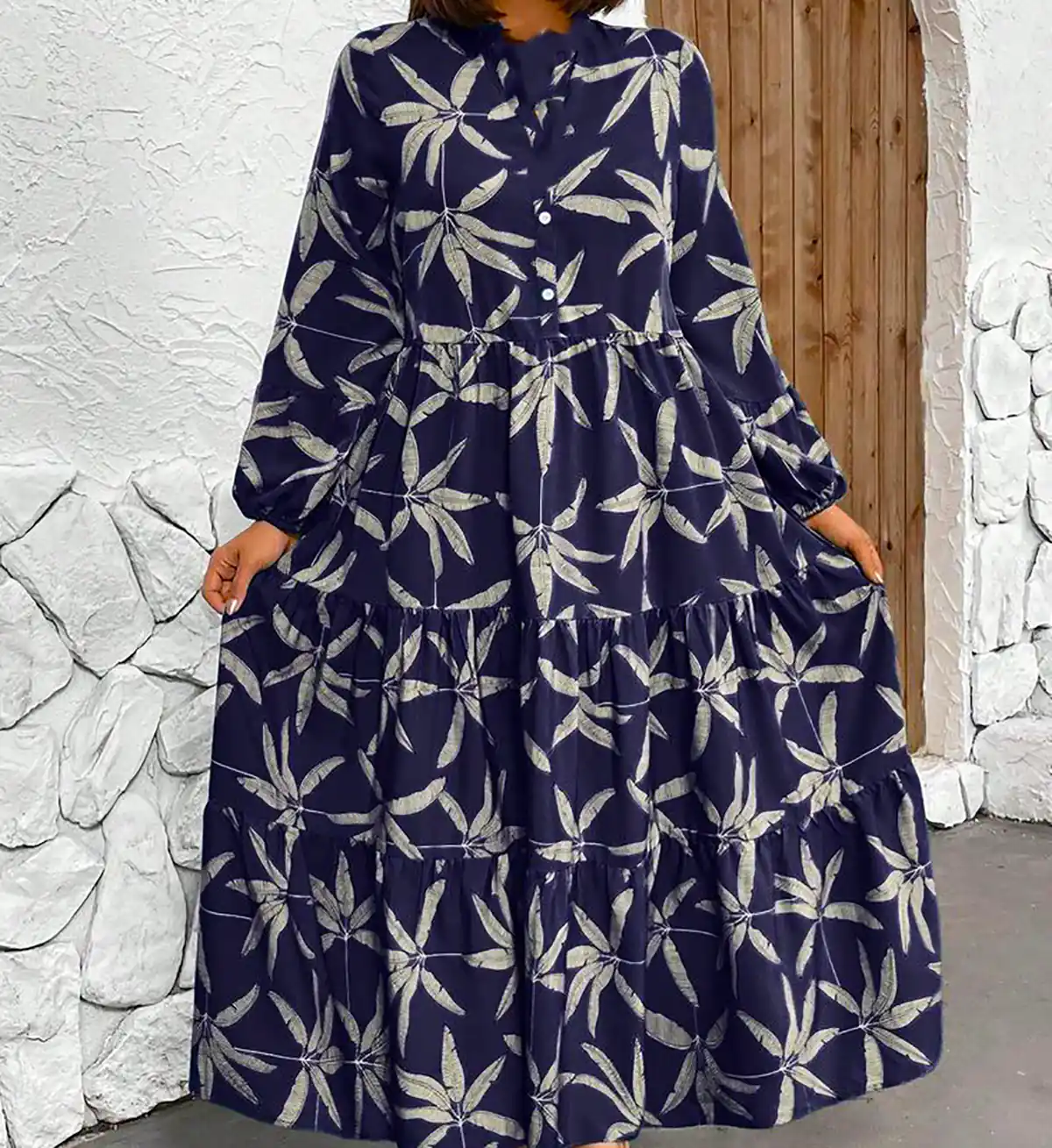 پیراهن کلوش طرح دار زنانه جدید