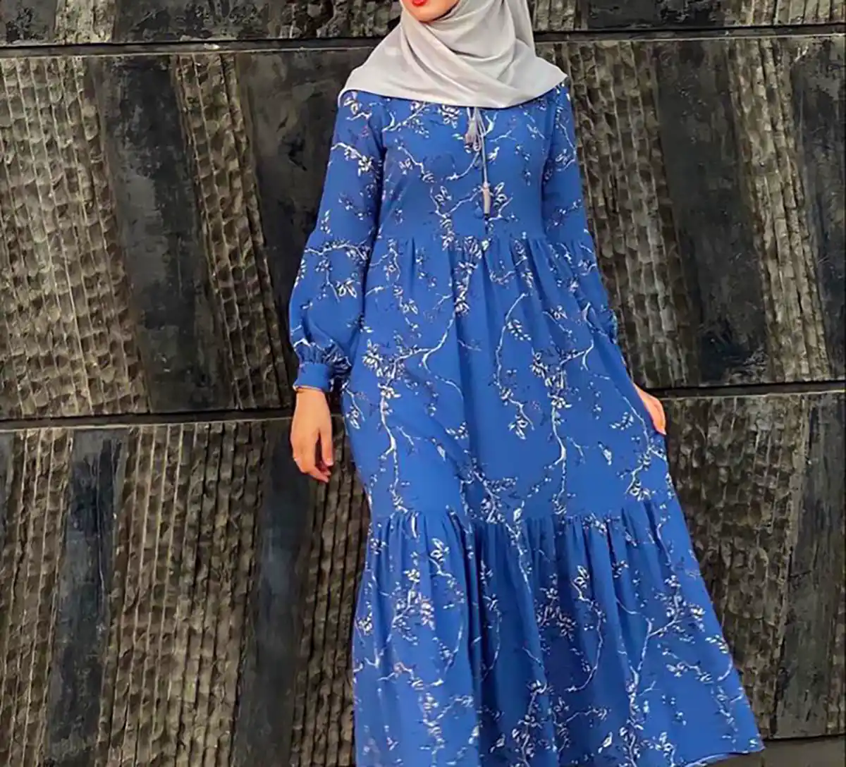 پیراهن کلوش طرح دار زنانه جدید