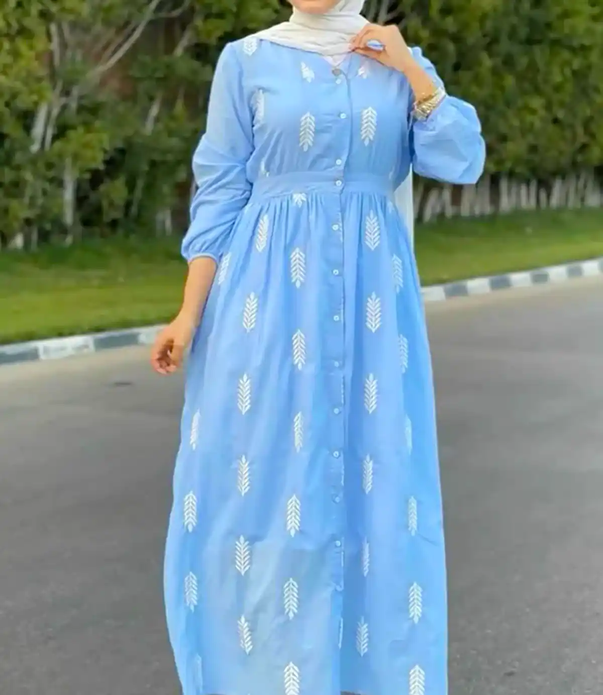 پیراهن کلوش طرح دار زنانه جدید