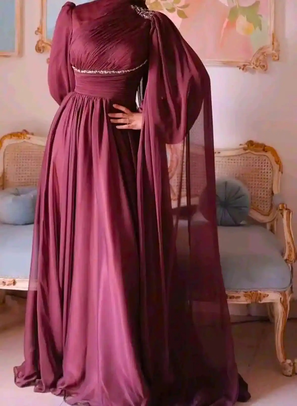 پیراهن مجلسی پوشیده شیک