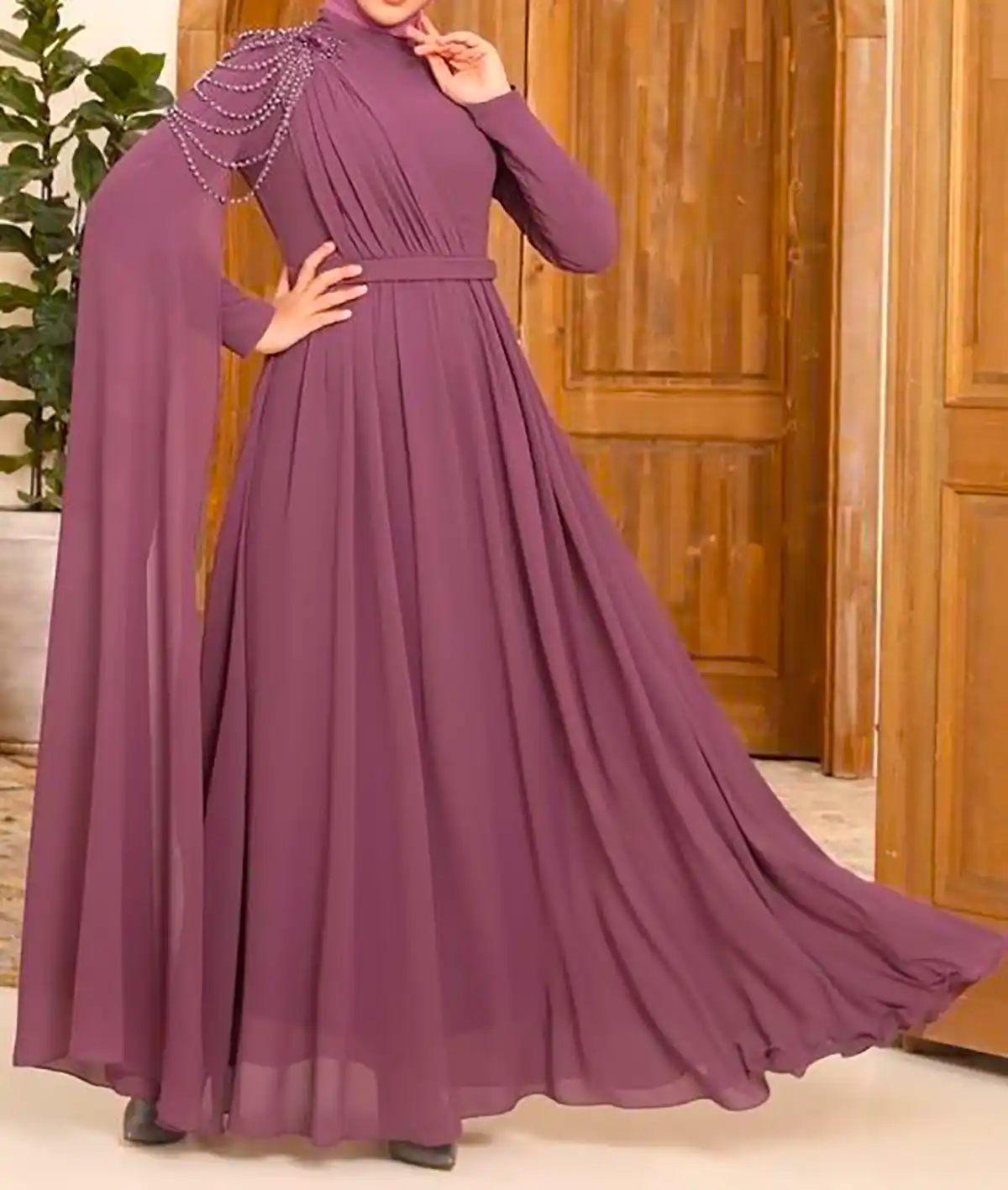 پیراهن مجلسی پوشیده شیک