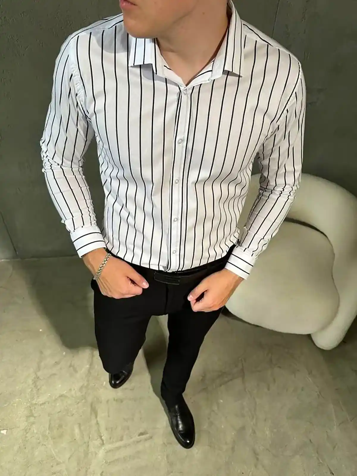 پیراهن مردانه راه راه شیک