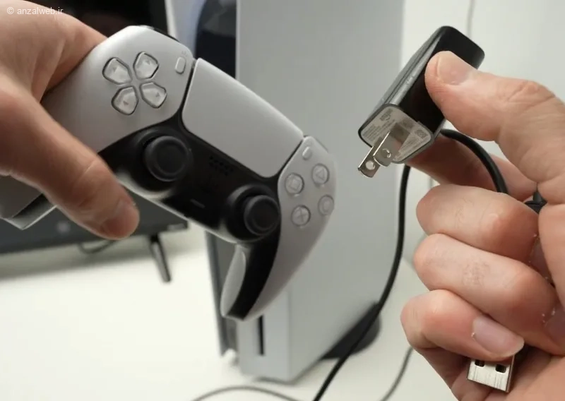 شارژ دسته ps5 در حالت خاموش