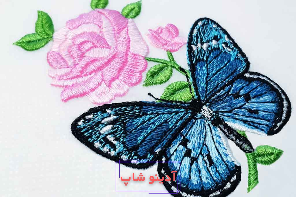 گلدوزی طرح پروانه