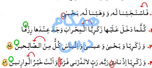 جواب انس با قرآن در خانه صفحه 79 درس دوازدهم قرآن چهارم