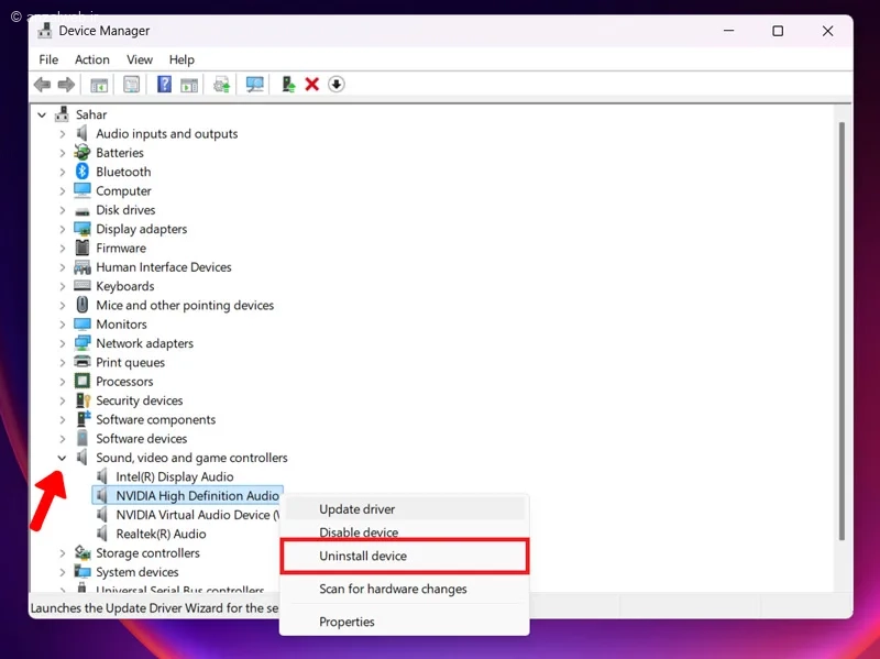 حذف و نصب دوباره درایور ویندوز