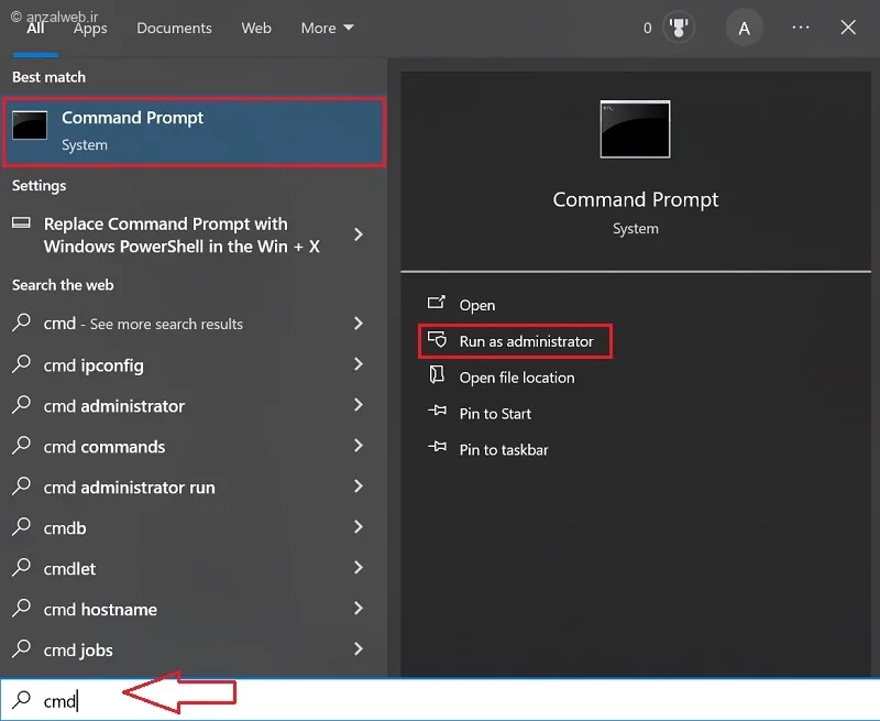 اجرای دستور sfc /scannow در cmd برای حل مشکل دیر باز شدن برنامه‌ها 