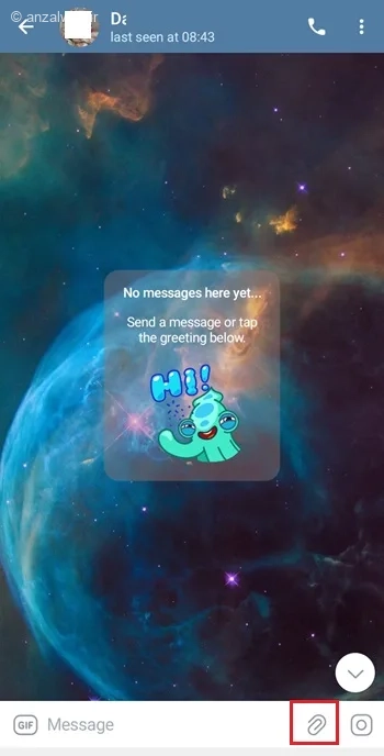 ارسال عکس تایمردار در تلگرام