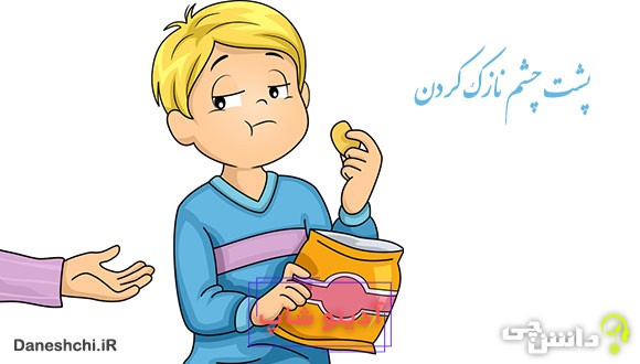 معنی پشت چشم نازک کردن