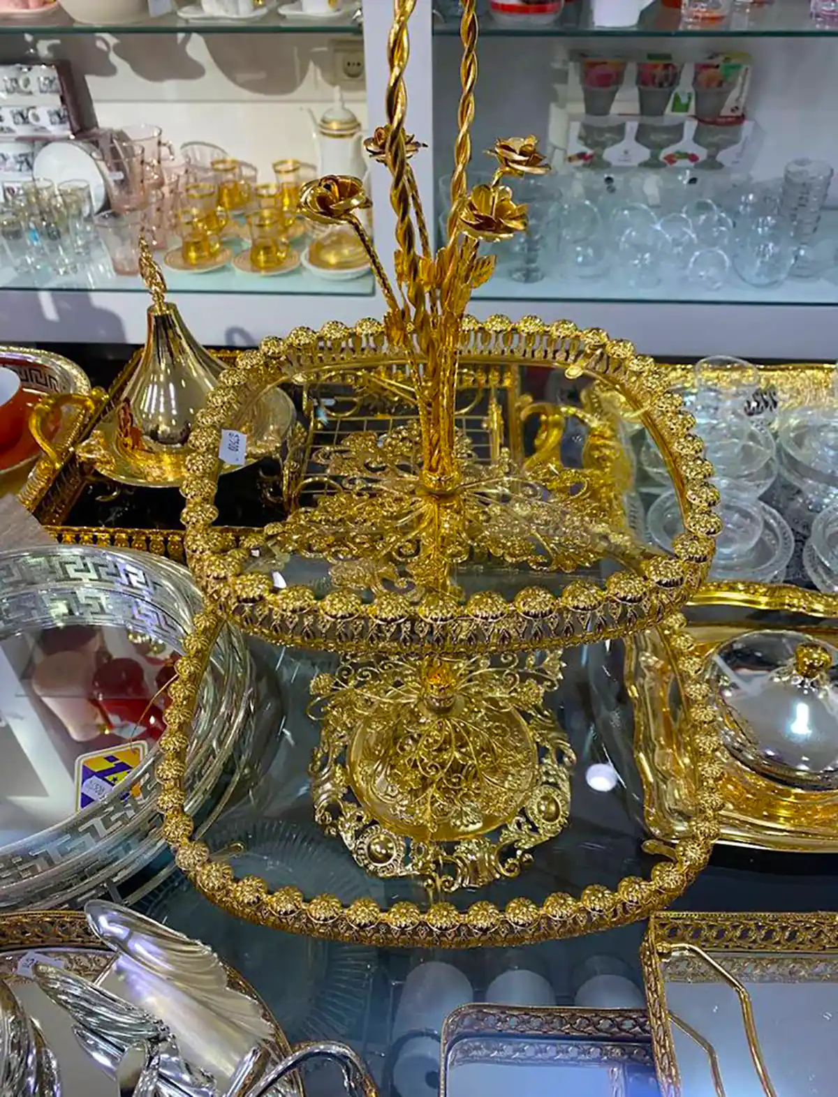 شیرینی خوری شیشه ای شیک
