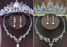 تاج و جواهرات شیک عروس