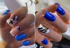 طراحی ناخن آبی ترند