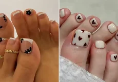طراحی ناخن پا لاکچری