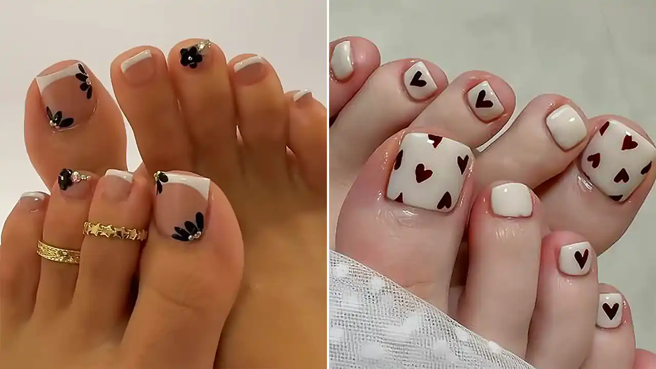 طراحی ناخن پا لاکچری