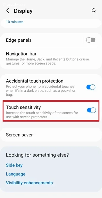 کالیبره کردن تاچ گوشی سامسونگ