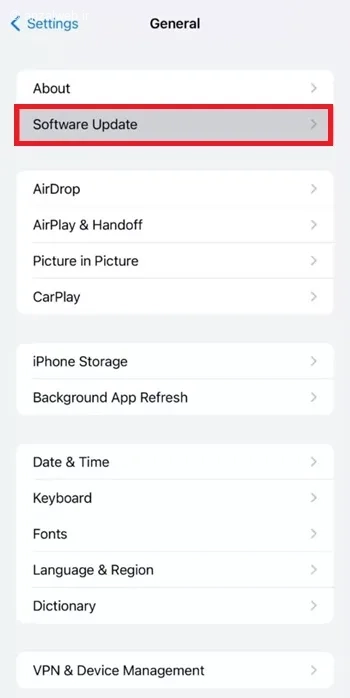 آپدیت دستگاه برای رفع ارور unverified باتری آیفون