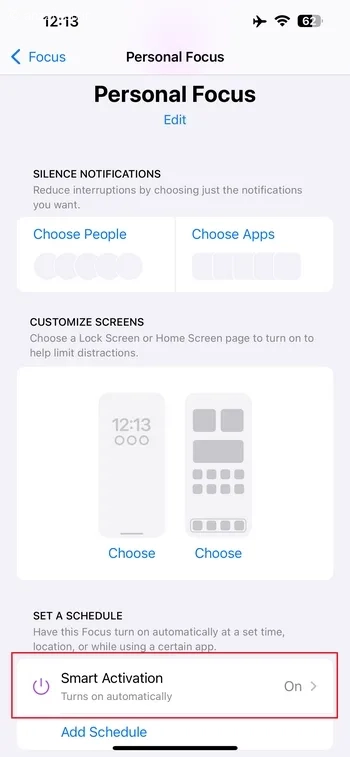 گزینه Smart Activation